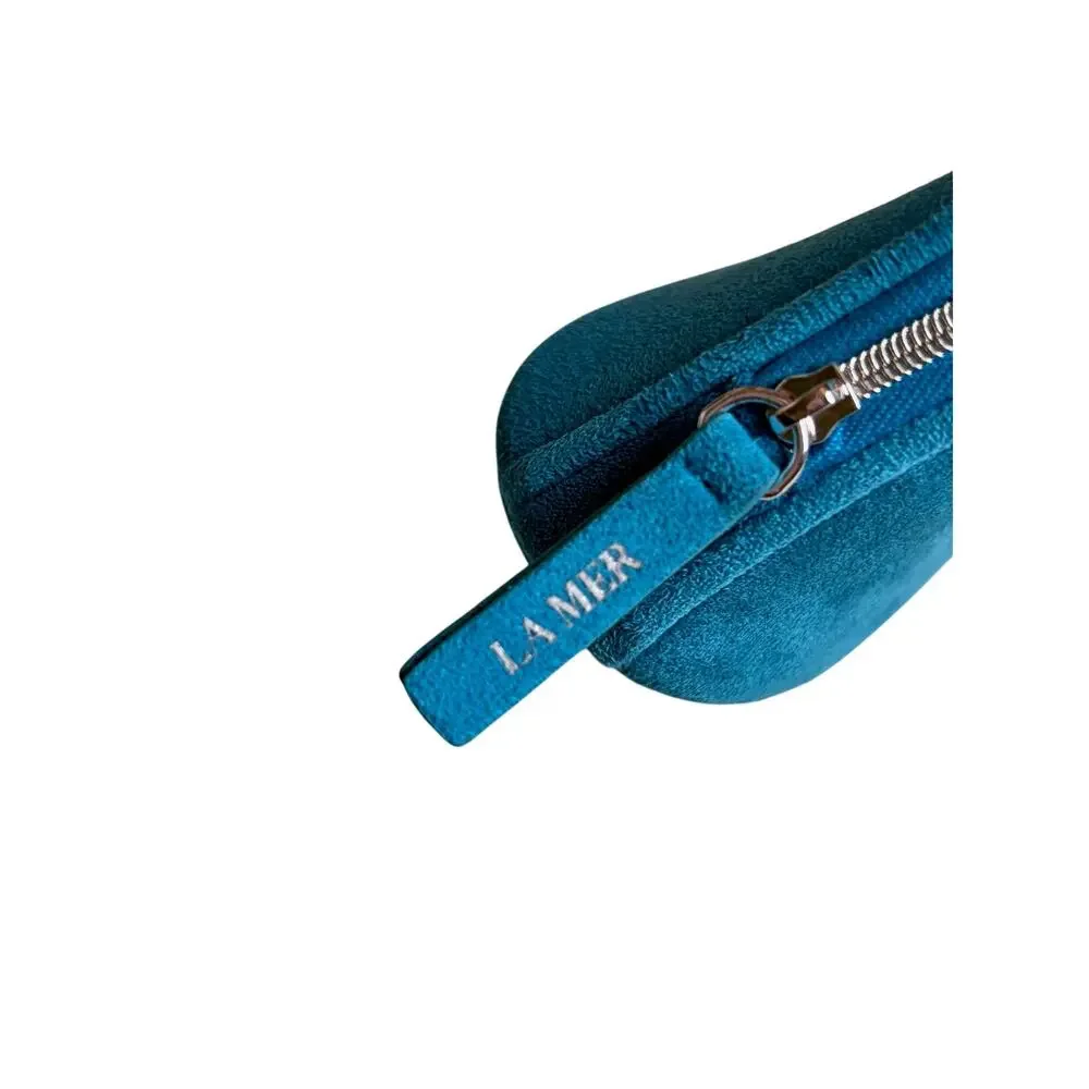 La Mer Velour Cosmetic Case / Makeup Bag (Teal)